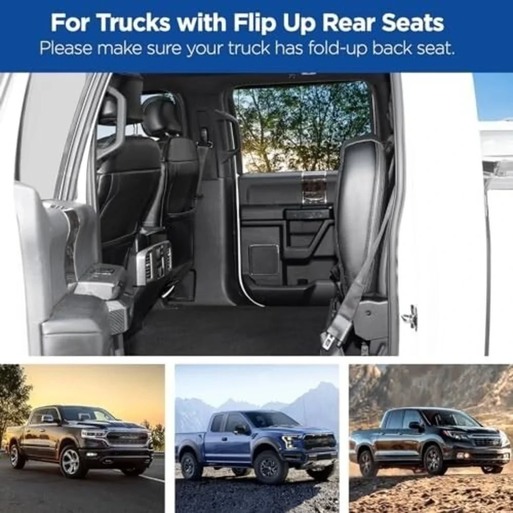 XL Dog Car Seat Cover for Trucks with Flip Up Rear Seats, Waterproof Floor Cover